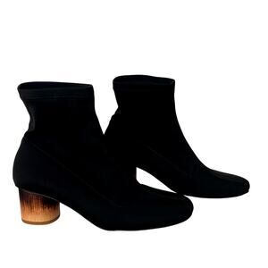 Sydney Brown Vegan Lava Black Heel Boot EU Size 38